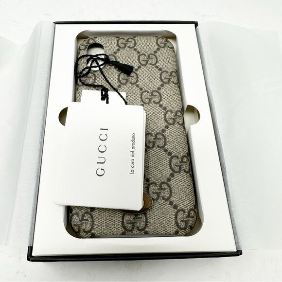 Gucci Other - GUCCI GG Supreme Leather iPhone X Phone Case NWT